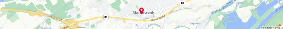 Map representation of the location for Apotheke Zur Welser Heide in 4614 Marchtrenk